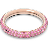 Anel Swarovski Stone 5642908 N.55 Banhado A Ouro Rosa