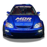 Angel Eyes Led Drl P/ Farol Honda Civic Tuning Rjled Projeto
