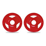 Anilha Sport Emborrachado Vermelho 1 Par 03kg Furo Olímpico