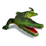 Animal De Brinquedo Jacaré Crocodilo 41cm Vinil Real Animals