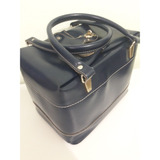 Anos 50- Antiga Bolsa Couro Preto Estilo Frasqueira-valise