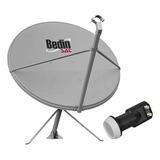 Antena 90cm Ku Chapa Banda Ku Offset Universal C/ Ku Duplo