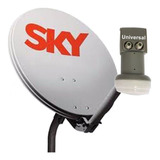 Antena Banda Ku Sky Com Lnb Duplo Universal