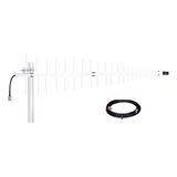 Antena Celular Rural Fullband Aquario 14dbi 2g A 5g Cabo 10m