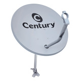 Antena Century Ku 60cm Chapa Banda Ku C/ Lnbf Duplo 2 Saidas