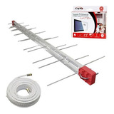 Antena Digital 4k Com Cabo De 20m E Suporte Universal Capte