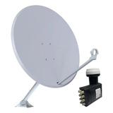 Antena Digital Parabólica Offset Chapa 75cm Ku + Lnbf Octu