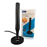 Antena Digital Televisão Hdtv Interna Fio 3 M Base Imã Uhf