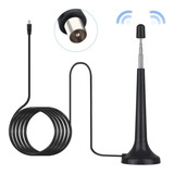 Antena Mini Hdtv Digital Interna 4k Amplificada Cabo 3m 