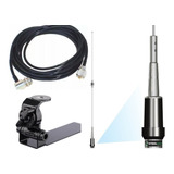Antena Móvel Dual Band Vhf 3/8/uhf 2×5/8 Suporte Cabo Ap0191