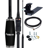 Antena Px Argentina Black 1,63mts Suporte Caminhonete Cabo