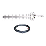 Antena Rural Celular 3g 2g Quadriband 10mt Cabo