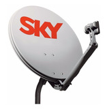 Antena Sky 60cm Ku Completa+10 Mts