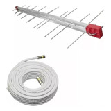 Antena Tv Digital Externa Log 16 Elementos Full Hdtv Potente
