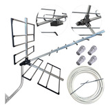 Antena Tv Smart Máximo Alcance Mastro Cabo 20mt Kit Completo