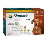 Anti Pulgas Simparic 20mg C/3comp Cães 5,1 A 10 Kg.