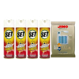 Anti Traças Set Inset 4 Un + Cartela Jimo 1 Un