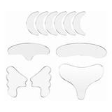 Anti-idade Rugas Silicone Facial Rosto Pescoço Colo 11 Peças