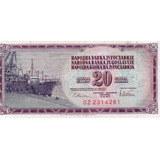 Antiga Cédula Da Iugoslávia 20 Dinara