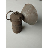 Antiga Lanterna A Carbureto Em Cobre, Medindo 21 Cm De Altur