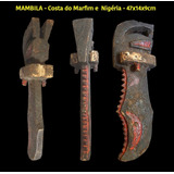Antiga Rara Máscara Africana Grupo Étnico Mambila