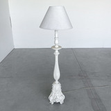 Antigo Abajur Luminaria Piso Tocheiro Dom Jose Patina Branca
