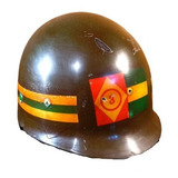 Antigo Capacete Militar Em Fibra - C 6975