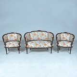 Antigo Conjunto Sofa E Poltronas Luis Xvi Madeira Nobre