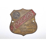 Antigo Emblema De Máquina De Costura Philips Em Bronze