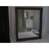 Antigo Grande Espelho 61 X 51 Cm Madeira Nobre Anos 50