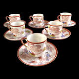 Antigo Jogo 6 Xícaras Cafe Porcelana Japonesa 13007 Rrdeco