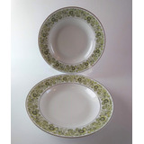 Antigo Par Pratos Fundos Em Porcelana Real 7143 Rrdeco