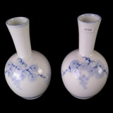 Antigo Par Vasos Floreiras Porcelana Japonesa