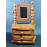 Antigo Porta Jóias Miniatura Pechiché Com 2 Gavetas