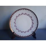 Antigo Prato De Bolo Em Porcelana Schmidt Década De 60