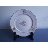 Antigo Prato De Parede Porc. Real Pintura De Rosas Dec. 60