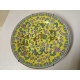 Antigo Prato Decorativo P/ Parede Porcelana Chinesa 23cm