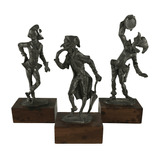 Antigo Trio De Escultura Italiana Em
