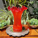 Antigo Vaso Murano Italiano Centro De Mesa Portofino74