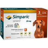 Antipulga Simparic 20 Mg 5 A 10 Kg - 3 Comprimidos