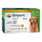 Antipulga Simpáric 80mg Para Cães 20,1 A 40kg Zoetis