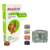 Antipulgas Carrapatos Bravecto 500 Cães 10a20kg + Frasqueira
