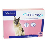 Antipulgas E Carrapatos Effipro Virbac 20 A 40kg - 4 Pipetas