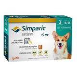 Antipulgas Para Cães Simparic 40mg De 10-20kg 3 Comp 40 Mg