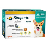 Antipulgas Para Cães Simparic 40mg De 10-20kg 3 Comprimidos