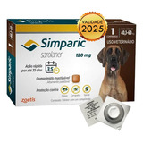 Antipulgas Simparic 120mg Cães 40,1kg A 60kg 1 Comp. Avulso