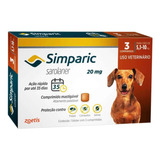 Antipulgas Simparic 20mg 5 A 10kg - 3 Comprimidos Original 