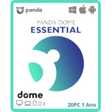 Antivírus Panda Dome Essential - 1 Ano 20 Dispositivos