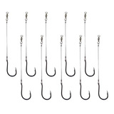 Anzol Chinu 2# Encastoado Com Girador P/ Piaparas - 50 Pçs