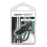 Anzol Pesca In Line Circle Hook Black 8/0 Crown 06 Unidades